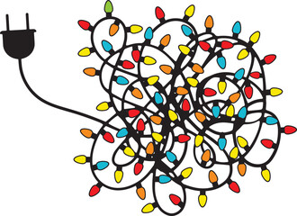 Christmas Lights Svg design