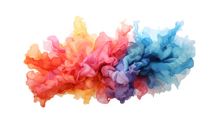 Beautiful vector watercolor illustration. Aquarelle explosion on white.