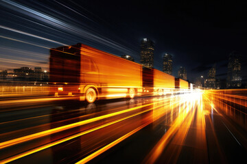 Fototapeta na wymiar Efficient Time-Lapse: Illuminating Freight Map Technology