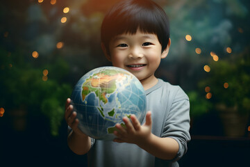 Naklejka premium Die Welt in Kinderhände