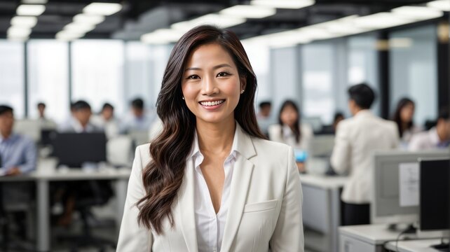 Profesional business woman with profesional look atire.