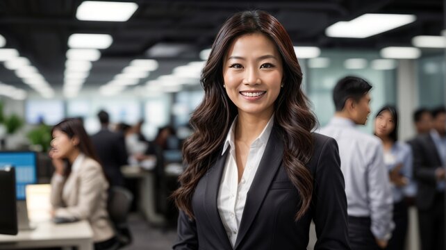 Profesional business woman with profesional look atire.