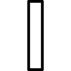 letter i icon flat vector illustration