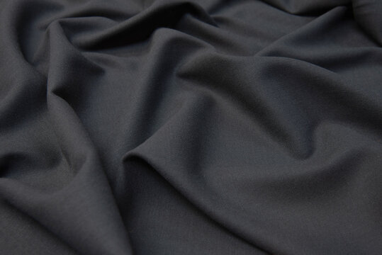 Fabric suit black stretch out of wool