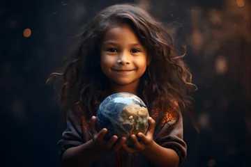 Foto op Plexiglas Die Welt in Kinderhände © Seegraphie