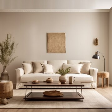 Interior design photography living room in american Ai generated art