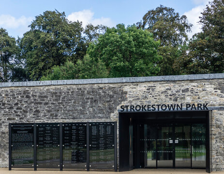 The entrance to Strokestown Park, the National Famine Museum in Roscommon, Ireland.