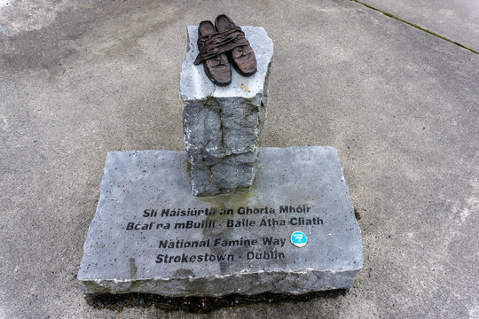 Part of the Famine Walk, a journey of 165km  undertaken by 1490 people from Strokestown, Roscommon to ships in Dublin, Ireland in 1847.