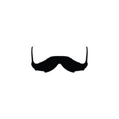 Mustache icon. Simple style beer company big sale poster background symbol. Beer brand logo design element. Mustache t-shirt printing. Vector for sticker.