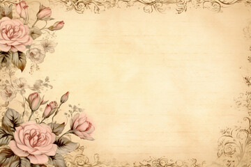vintage background with roses