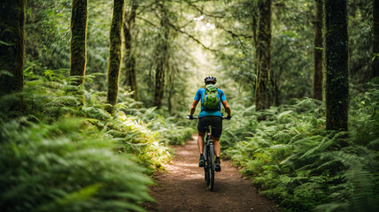 Obraz premium person riding a bicycle