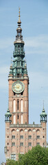 Gdansk 15th Century Town Hall Tower Vertical Panoramic View
