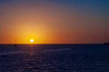 Sunset on the Sea of Cortes, in Cabo San Lucas, Mexico