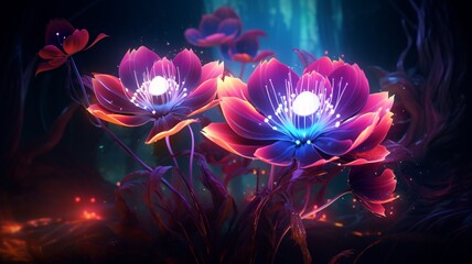 Magic flower high resolution beautiful image Ai generated art