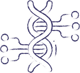 DNA  technology hand drawn vector illustration