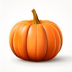 Obraz premium simple, stylized pumpkin icon in a 1:1 aspect ratio, with smooth curves and subtle shading on a white canvas.