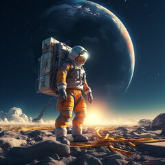 3d astronaut traveling liek a human 3d astronaut traveling liek a human