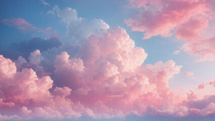 blue pink clouds sunset magnificent