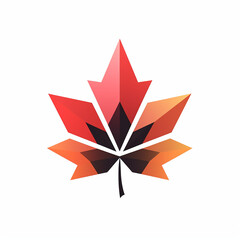 Obraz premium modern maple leaf logo simple shape created with Generative Ai
