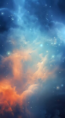 nebula space background with soft colors, AI generative, ai art, night cosmos.