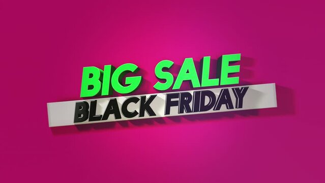 Holiday promotions with vibrant, modern Black Friday text on pink gradient. Ideal for business campaigns and seasonal specials, motion abstract background combines style and festive marketing appeal