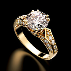 gold ring with diamonds ring, jewelry, gold, diamond, jewel, gem, fashion, gift, silver, luxury, wedding, stone, precious,  - obrazy, fototapety, plakaty