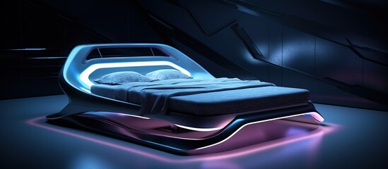 High tech bed depicted in ing