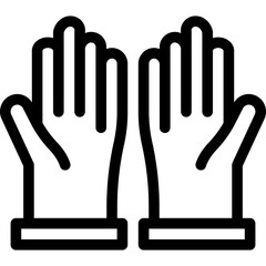 Gloves icon flat vector illustration