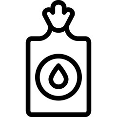 Hot water bottle icon flat vector illustration