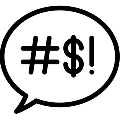 Speech bubble icon flat vector illustration