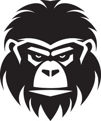 Fototapeta premium African Baboon Logo Baboon Face Heraldry