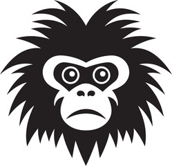 Fototapeta premium Baboon Head Monogram Baboon Crown Design