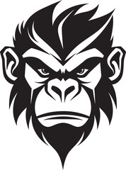 Baboon Crowned Insignia Primate Majesty Crest