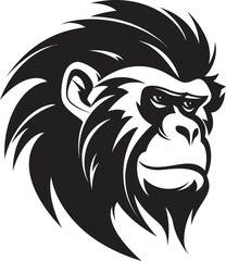 Obraz premium Primate Majesty Crest Baboon Tribal Mark
