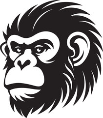 Baboon King Logo Geometric Baboon Icon