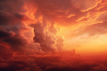Fototapeta premium Sunset Sunrise Sky with Colorful Clouds Graphic Resource, Generative AI