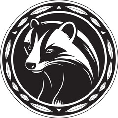 Badger Face Heraldry Badger Clan Insignia