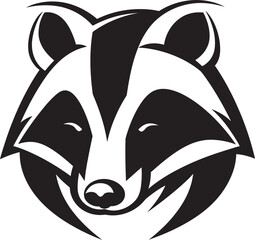 Noble Badger Emblem Badger Crowned Crest