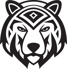 Bear Clan Insignia Bear Head Monogram