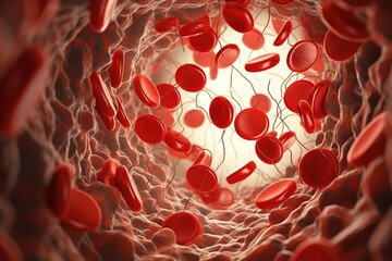 red blood cells - obrazy, fototapety, plakaty