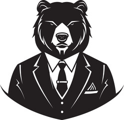 Powerful Leader Icon Bear Kingdom Emblem
