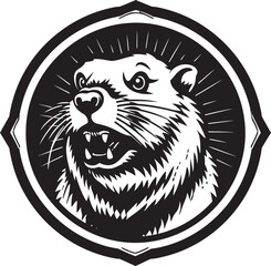 Beaver Crowned Insignia Hardworking Beaver Crest