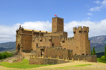 Fototapeta na wymiar Javier Castle - Impressive 10th century Javier castle in Navarra, Spain