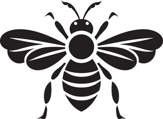 Elegant Bee Badge Design Buzzing Honey Bee Insignia