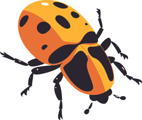 Crowned Bug Badge Sovereign Beetle Icon