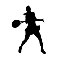 tennis player silhouette