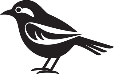 Artistic Kestrel Badge Stylized Egret Logo