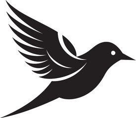 Falconry Monogram Design Pigeon Silhouette Logo