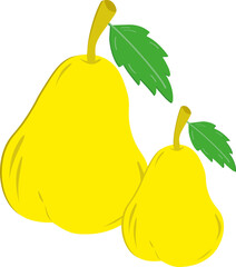 Ilustración vectorial de Peras. Diseño de Peras
