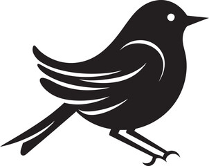 Serene Swan Badge Hawk Silhouette Symbol